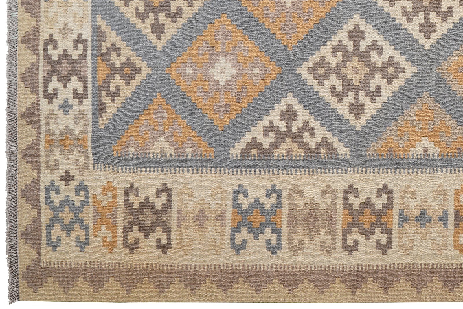 Kelim Gashgai — Handmade, 178x250 cm, Grey, 100% Virgin Wool | View 3