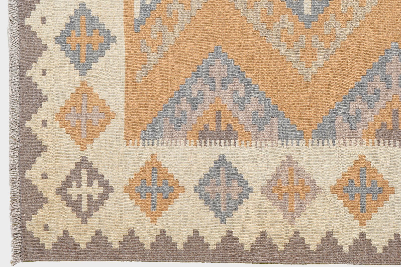 Kelim Gashgai — Handmade, 123x183 cm, Yellow, 100% Virgin Wool | View 3