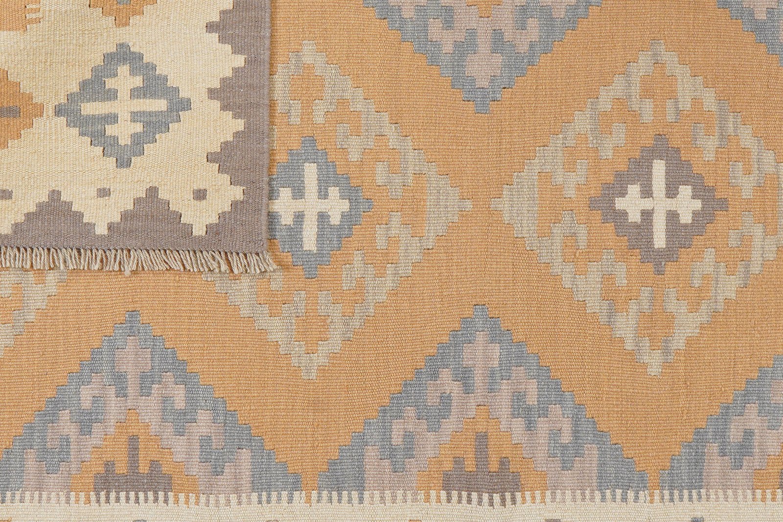 Kelim Gashgai — Handmade, 123x183 cm, Yellow, 100% Virgin Wool | View 6