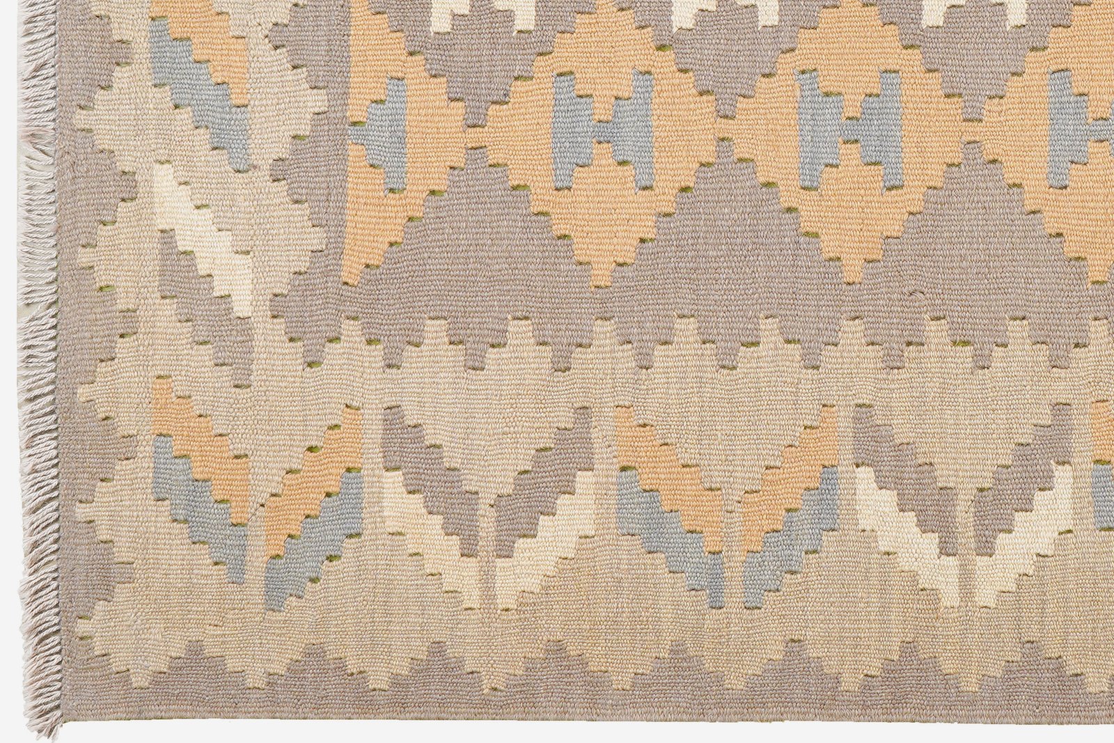 Kelim Gashgai — Handmade, 119x170 cm, Grey, 100% Virgin Wool | View 3