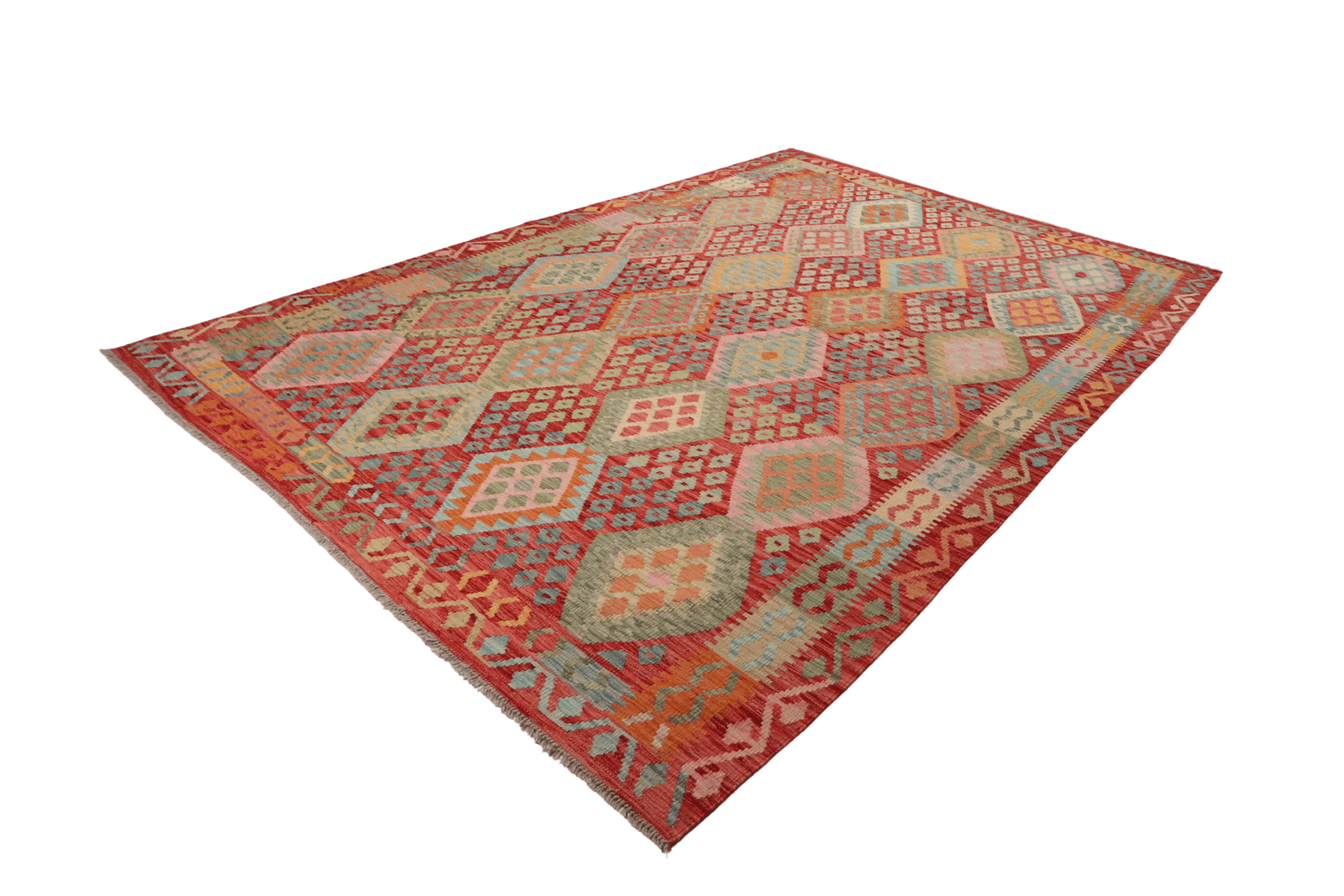 Kelim — Handmade, 206x308 cm, Multicolor, 100% Virgin Wool | View 6