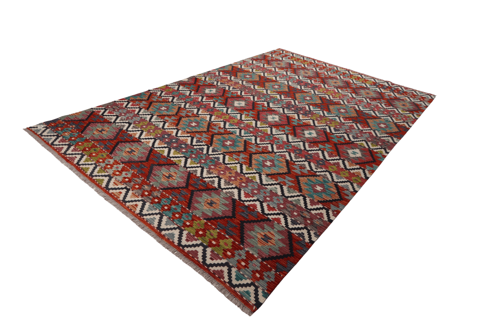 Kelim — Handmade, 198x303 cm, Multicolor, 100% Virgin Wool | View 6