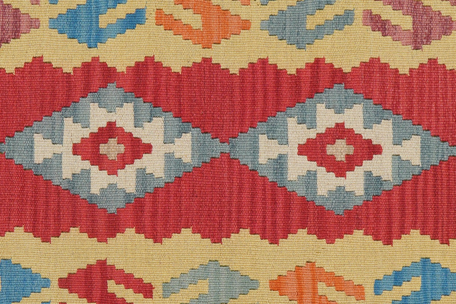 Kelim Gashgai — Handmade, 82x300 cm, Red, 100% Virgin Wool | View 5