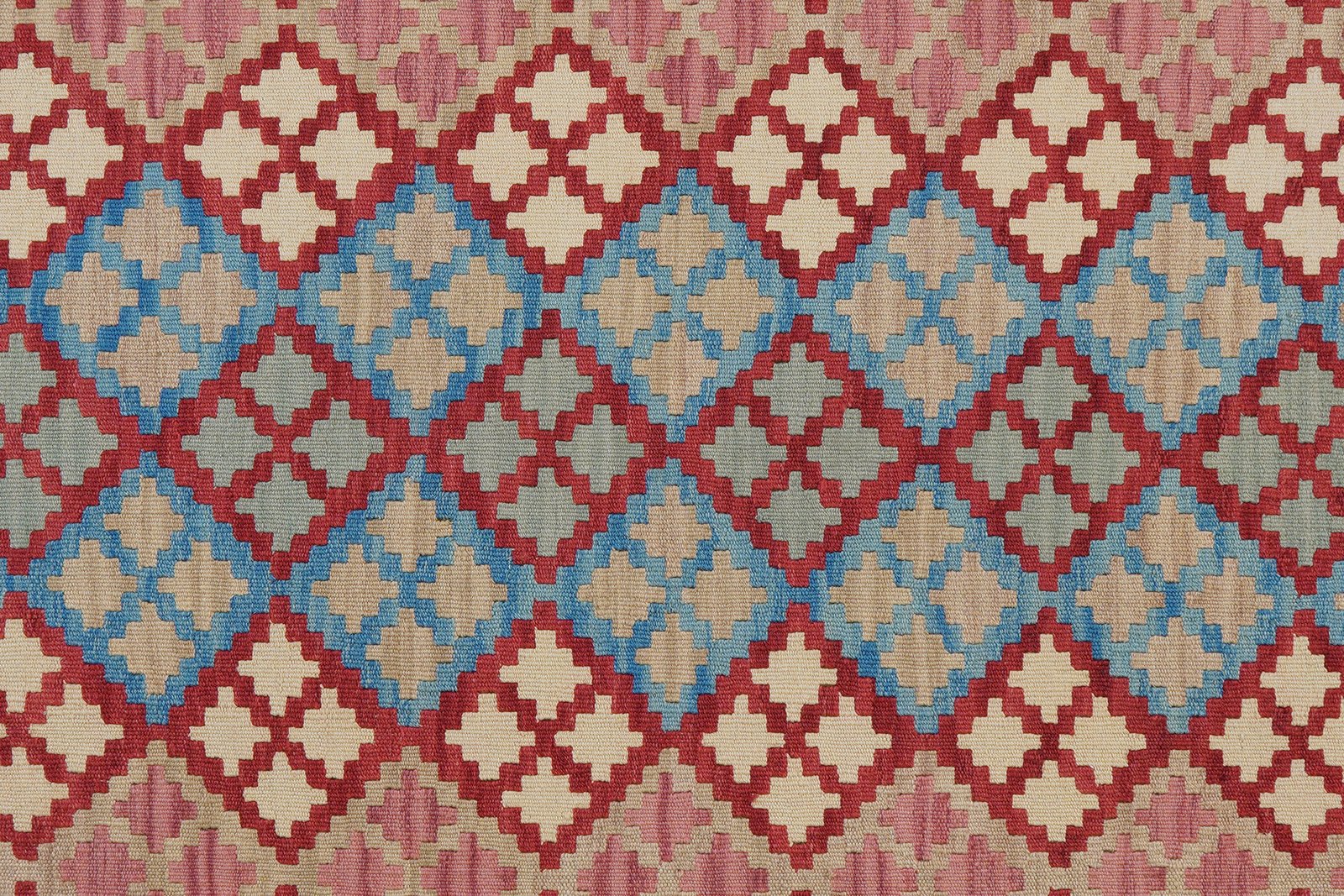 Kelim Gashgai — Handmade, 159x206 cm, Red, 100% Virgin Wool | View 5