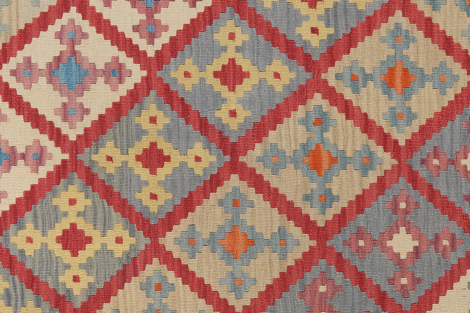 Kelim Gashgai — Handmade, 158x197 cm, Red, 100% Virgin Wool | View 5