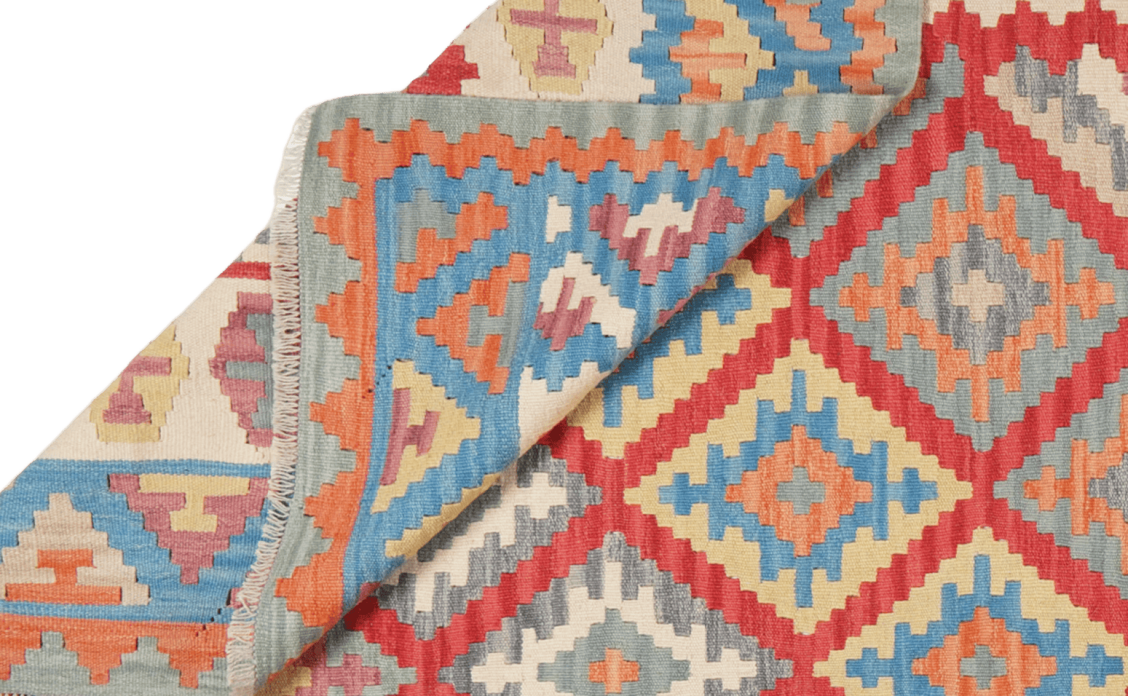 Kelim Gashgai — Handmade, 261x354 cm, Red, 100% Virgin Wool | View 5