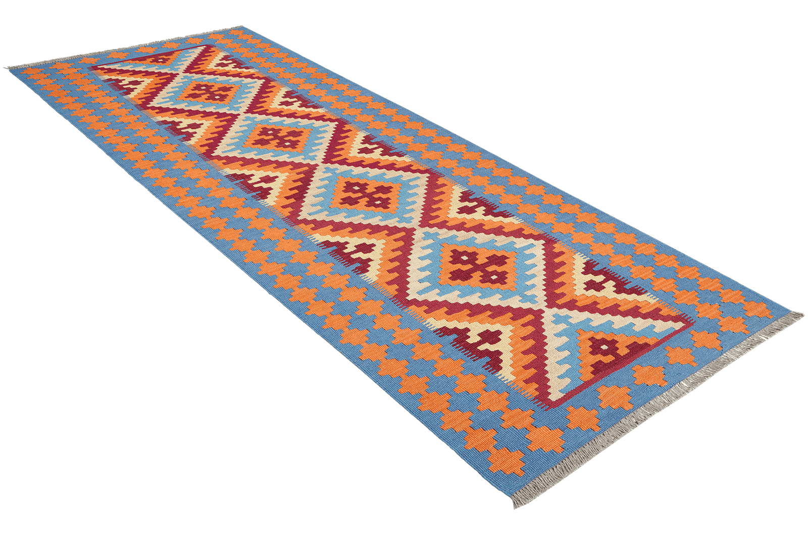 Kelim Gashgai — Handmade, 86x240 cm, Beige, 100% Virgin Wool | View 4