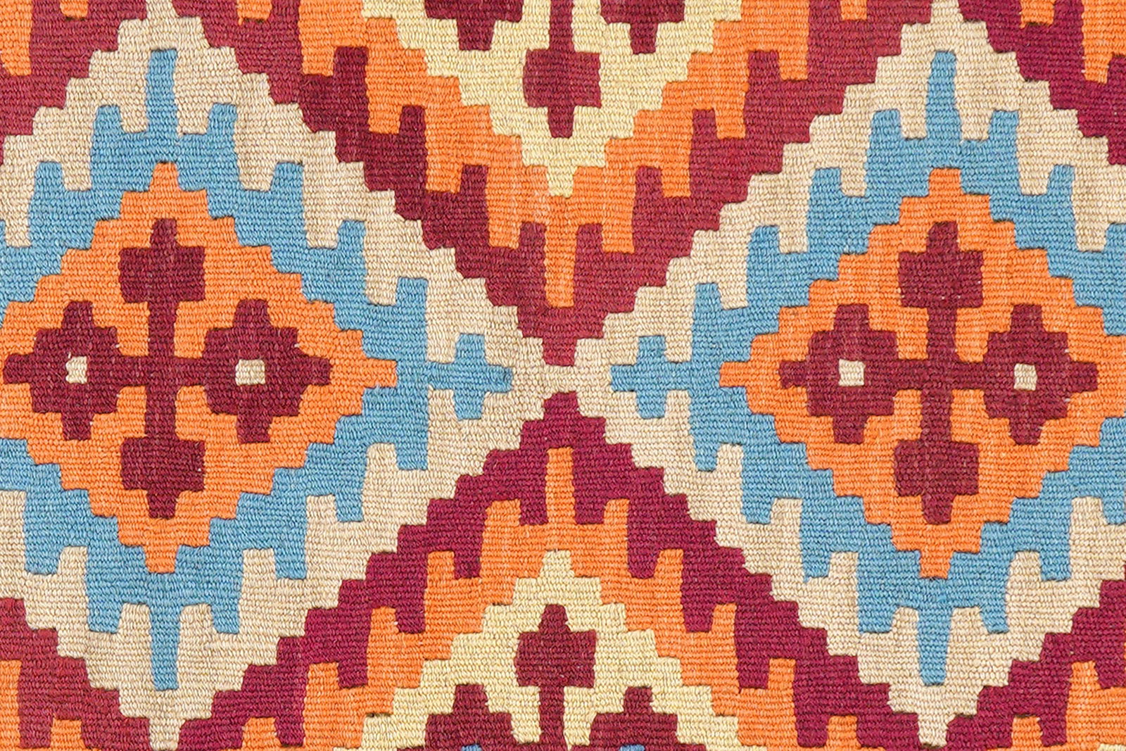 Kelim Gashgai — Handgefertigt, 240x86 cm, Blau, 100% Virgin Wool | View 6