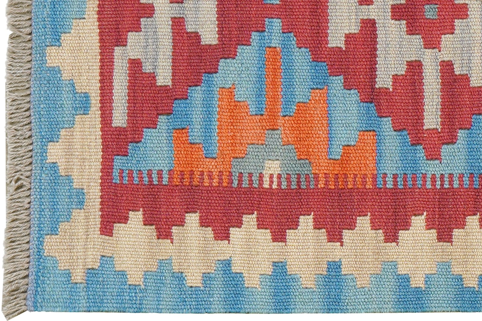 Kelim Gashgai — Handmade, 58x192 cm, Red, 100% Virgin Wool | View 3