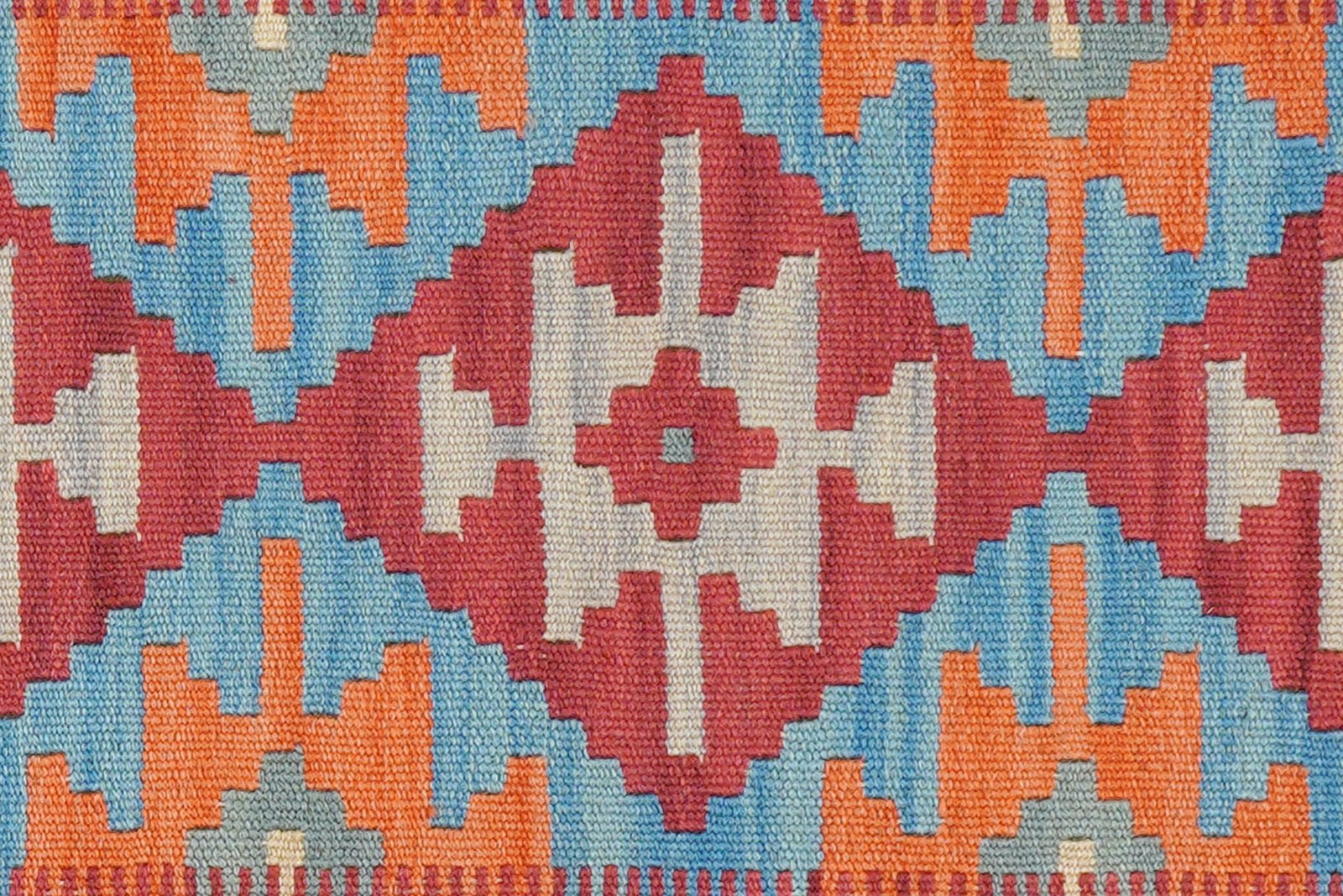 Kelim Gashgai — Handmade, 58x192 cm, Red, 100% Virgin Wool | View 5