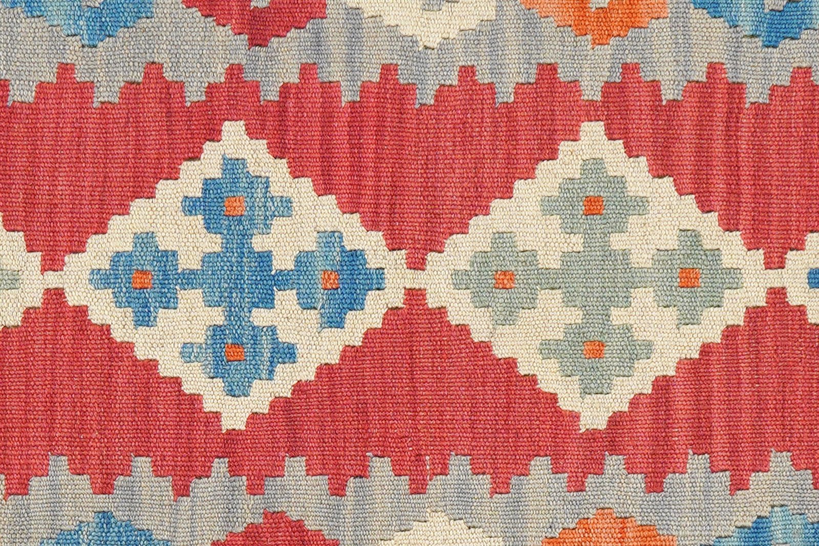 Kelim Gashgai — Handmade, 63x197 cm, Red, 100% Virgin Wool | View 5