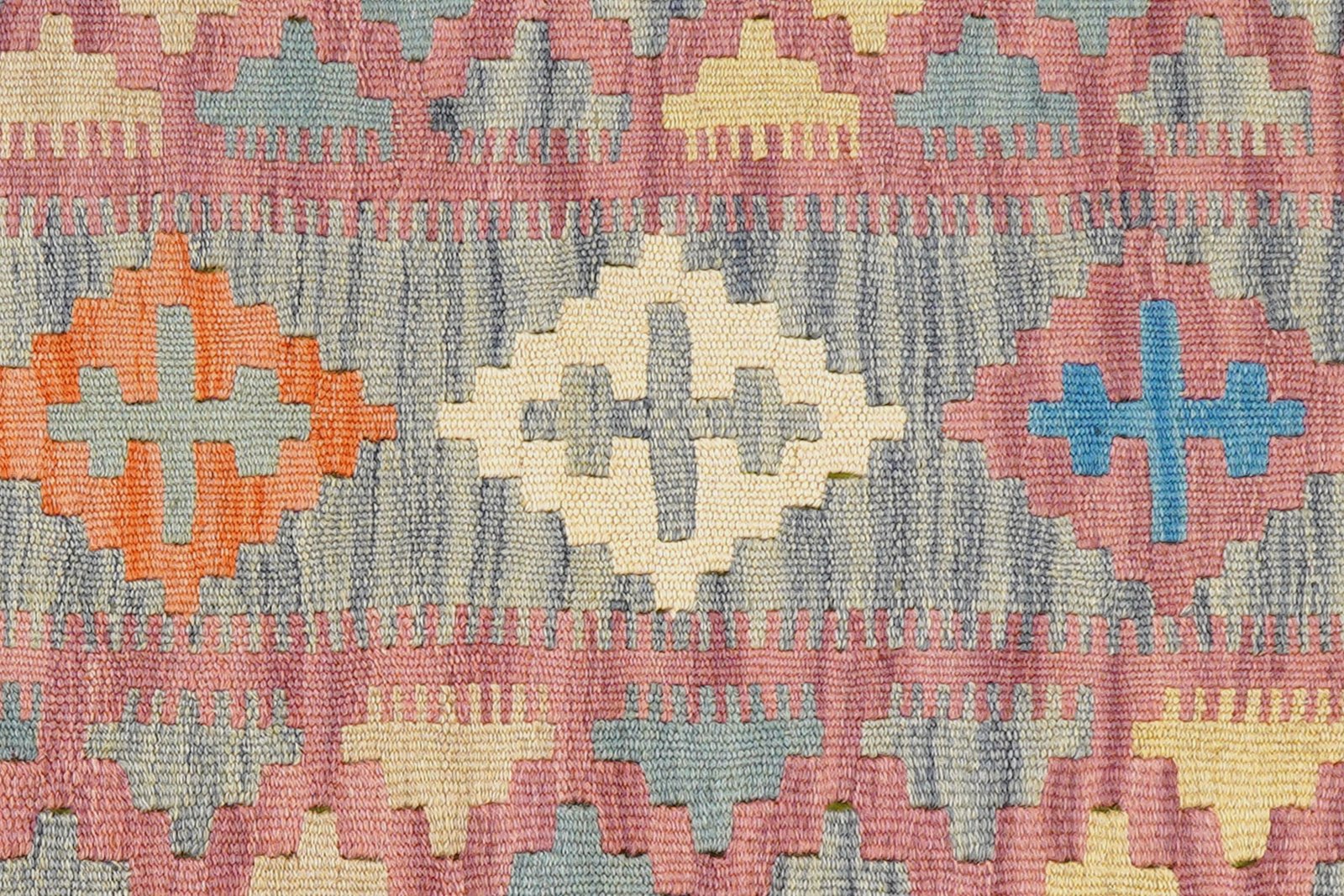 Kelim Gashgai — Handmade, 63x220 cm, Grey, 100% Virgin Wool | View 5
