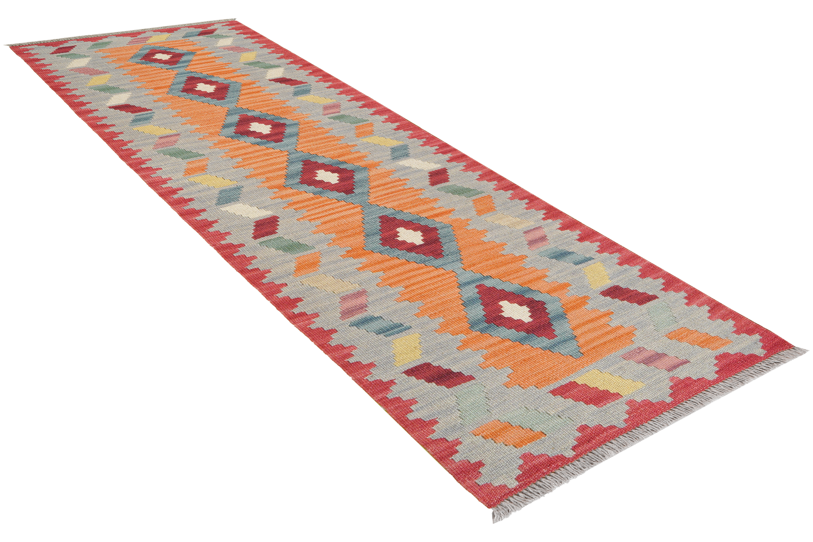 Kelim Gashgai — Handgefertigt, 200x56 cm, Beige, 100% Virgin Wool | View 5