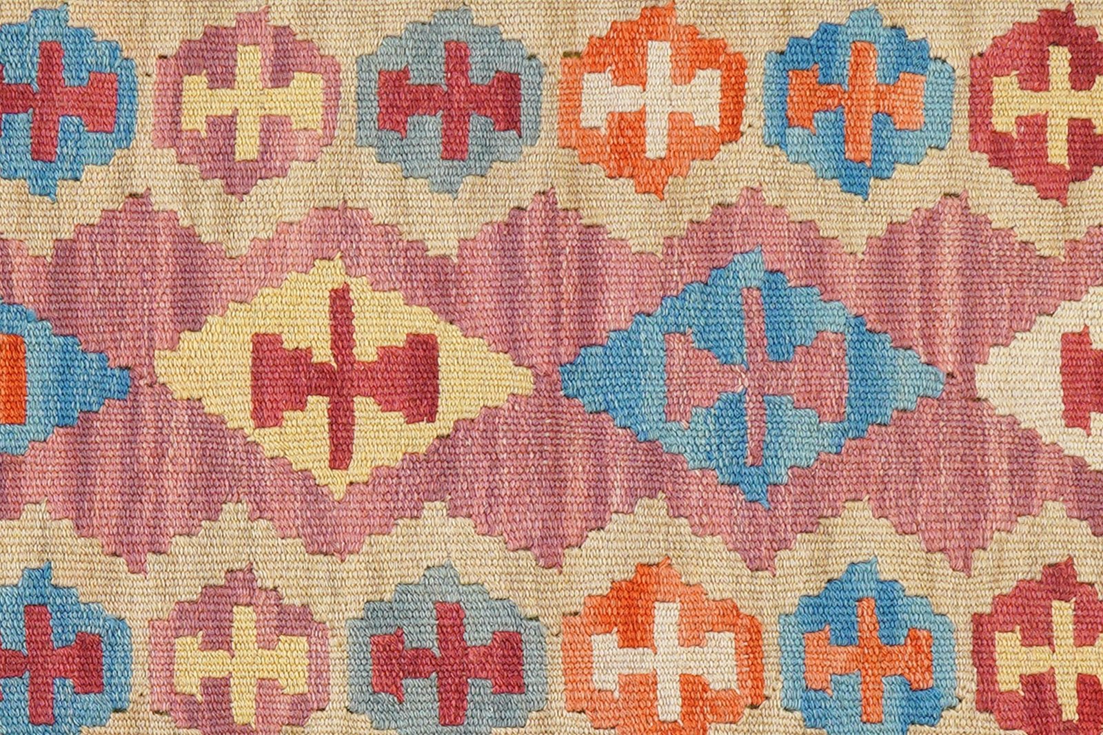 Kelim Gashgai — Handmade, 60x249 cm, Red, 100% Virgin Wool | View 5
