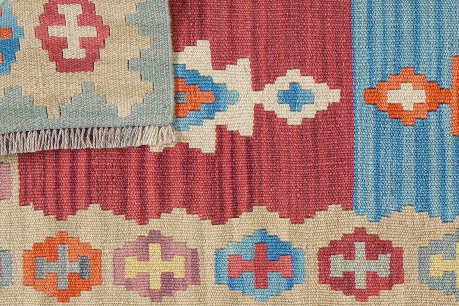 Kelim Gashgai — Handmade, 61x240 cm, Multicolor, 100% Virgin Wool | View 6