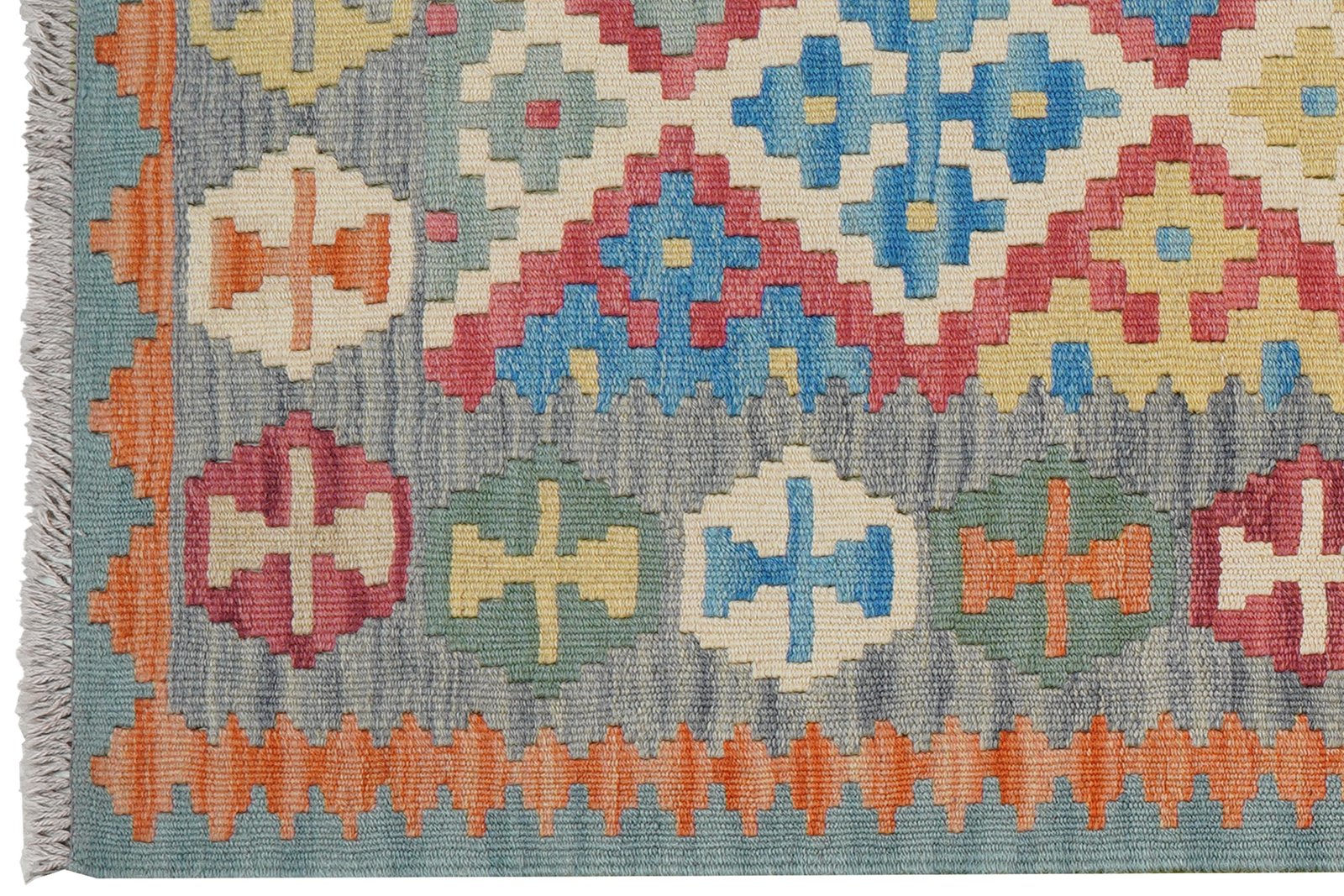 Kelim Gashgai — Handmade, 84x242 cm, Red, 100% Virgin Wool | View 3