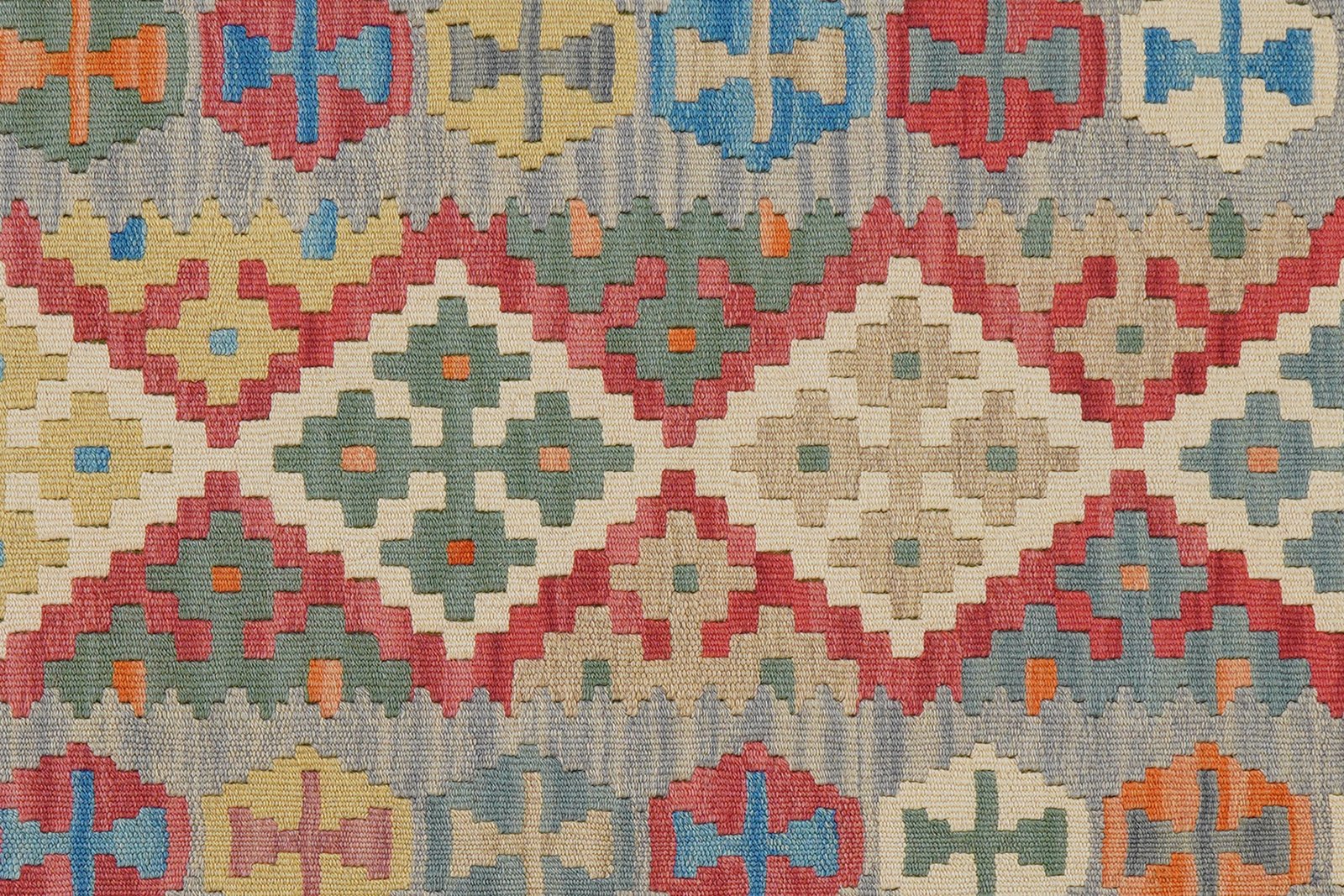 Kelim Gashgai — Handmade, 85x245 cm, Red, 100% Virgin Wool | View 5