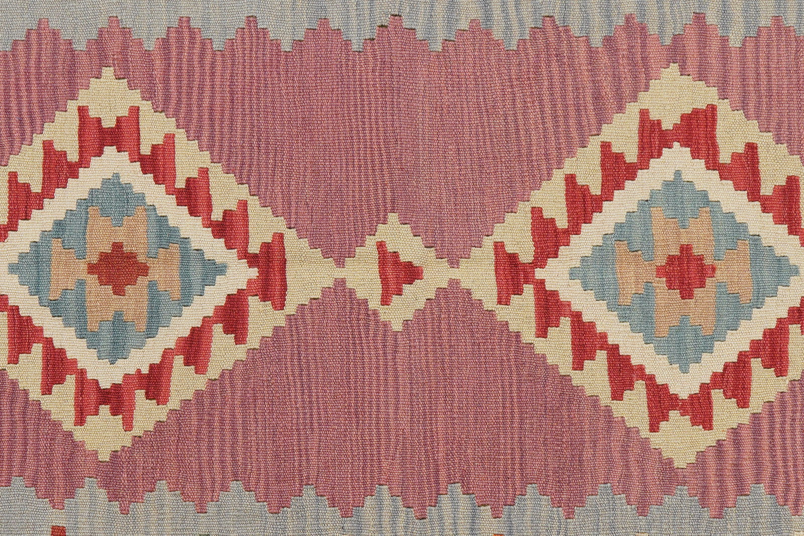 Kelim Gashgai — Handgefertigt, 186x126 cm, Grau, 100% Virgin Wool | View 6