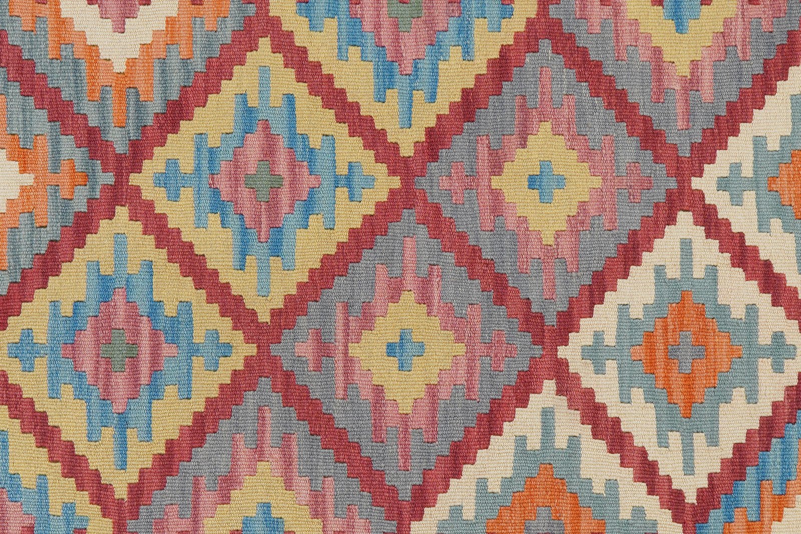 Kelim Gashgai — Handmade, 131x189 cm, Red, 100% Virgin Wool | View 5