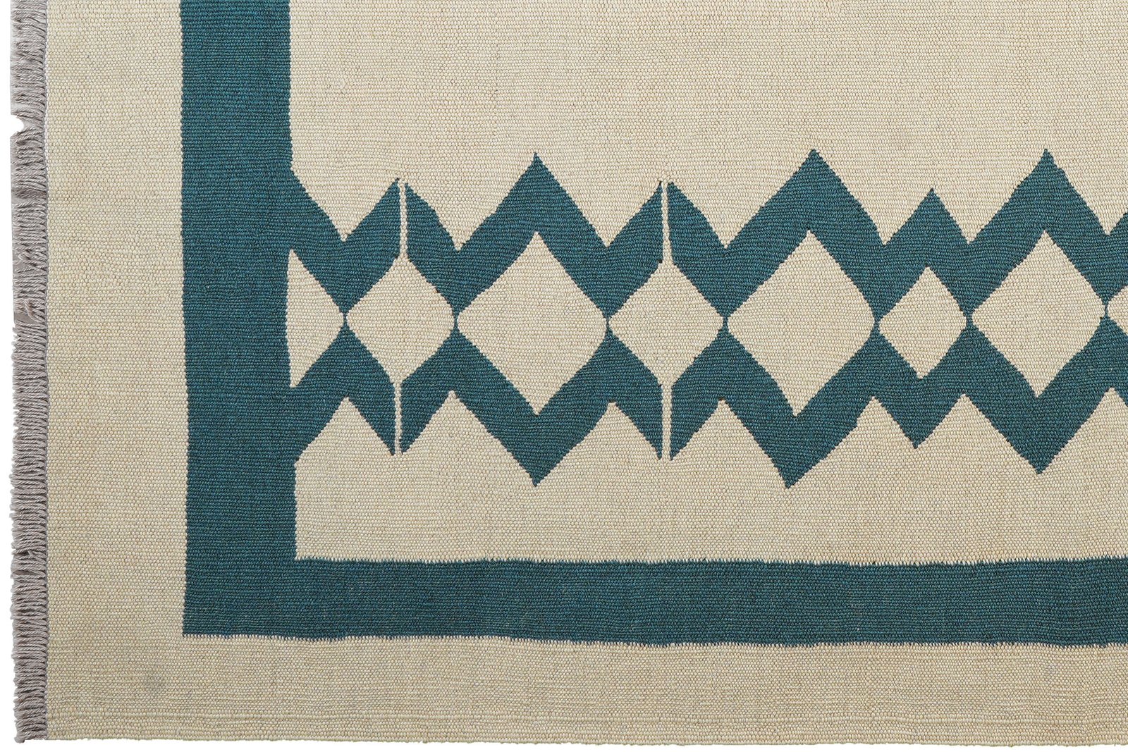 Kelim Gashgai — Handmade, 146x198 cm, Beige, 100% Virgin Wool | View 3