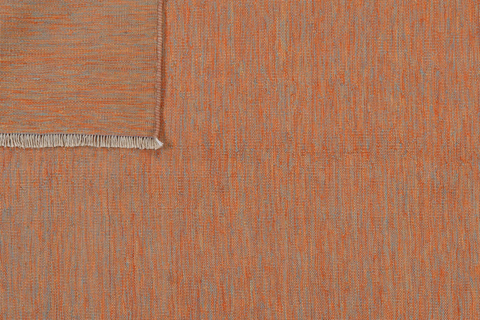 Kelim Gashgai — Handmade, 146x202 cm, Orange, 100% Virgin Wool | View 6