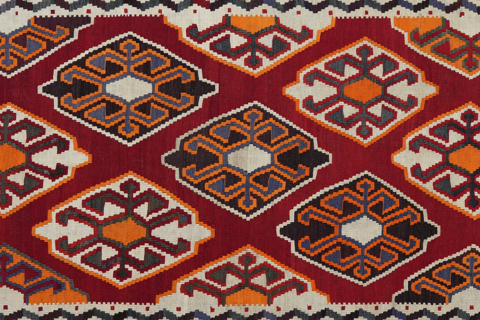 Kelim Gashgai Old — Handmade, 173x289 cm, Red, 100% Virgin Wool | View 5