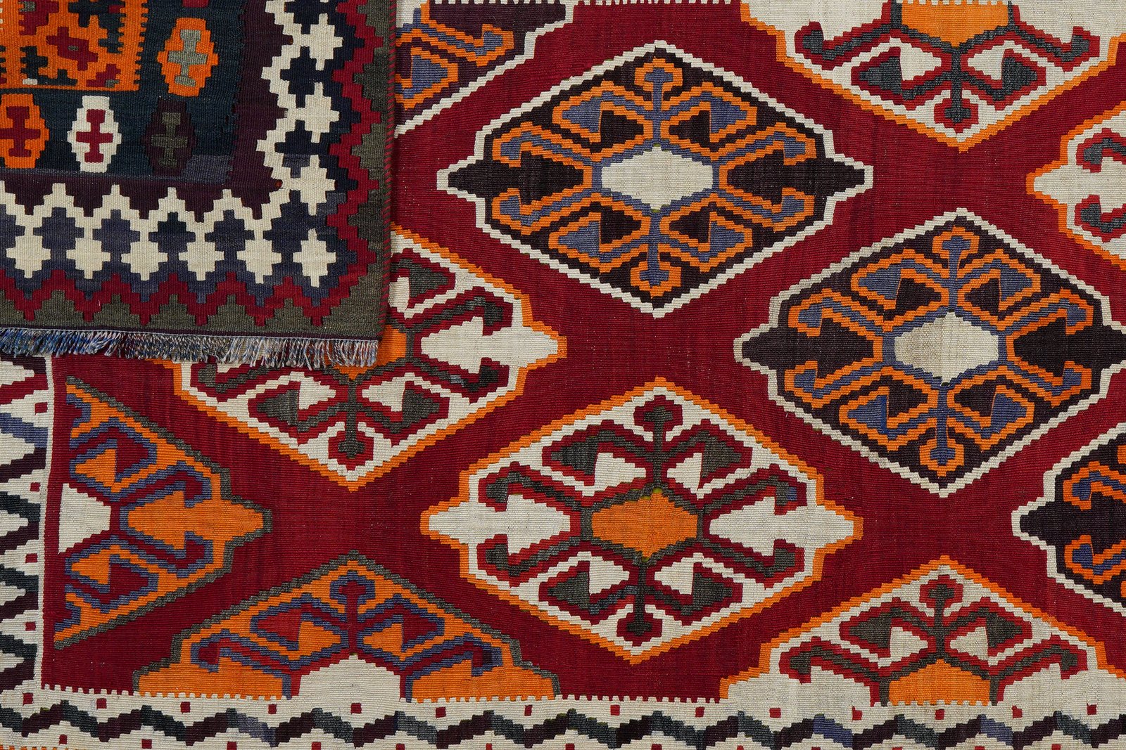 Kelim Gashgai Old — Handmade, 173x289 cm, Red, 100% Virgin Wool | View 6