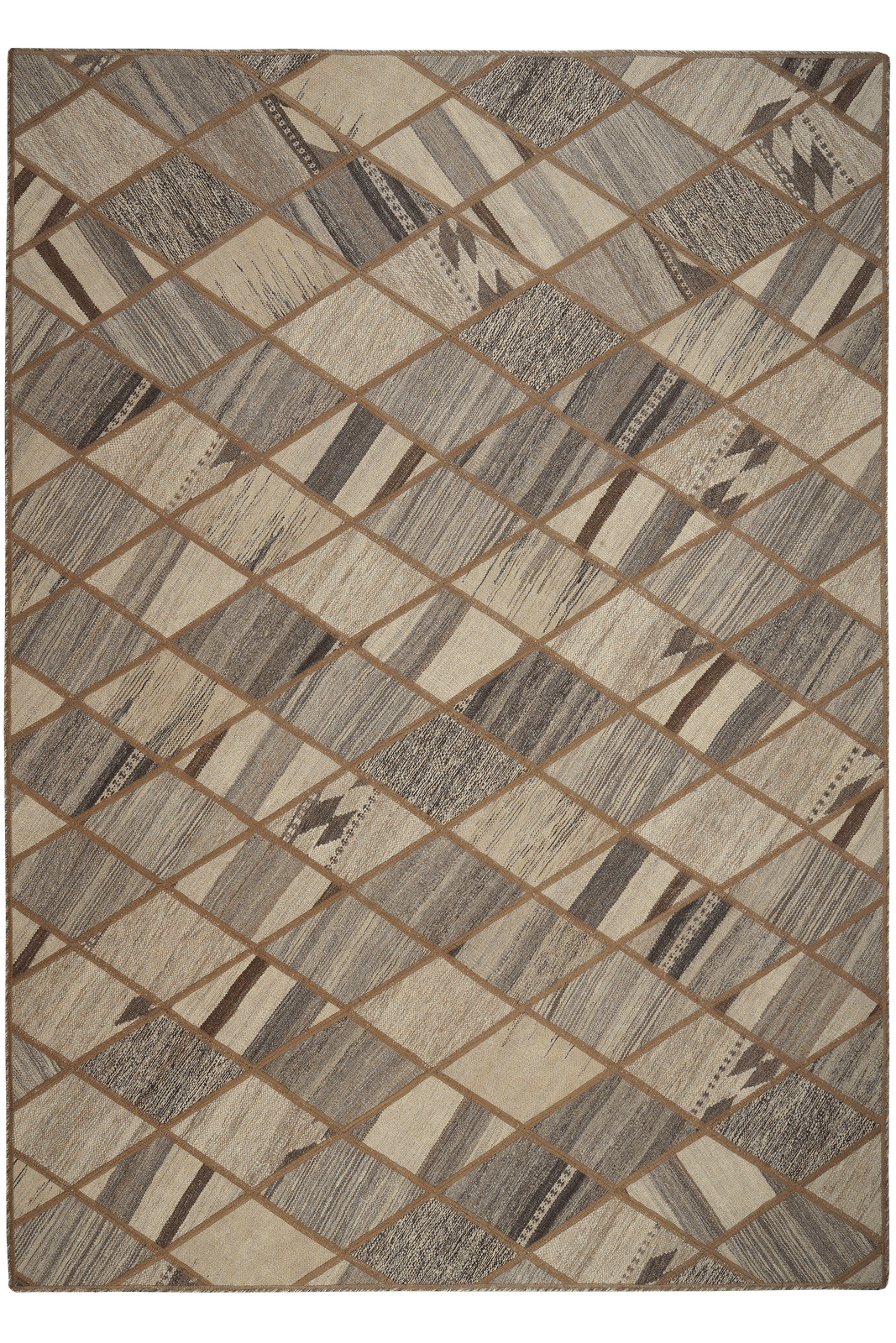 Kelim Tekkeh — Handmade, 170x240 cm, Beige, 100% Virgin Wool | Main view