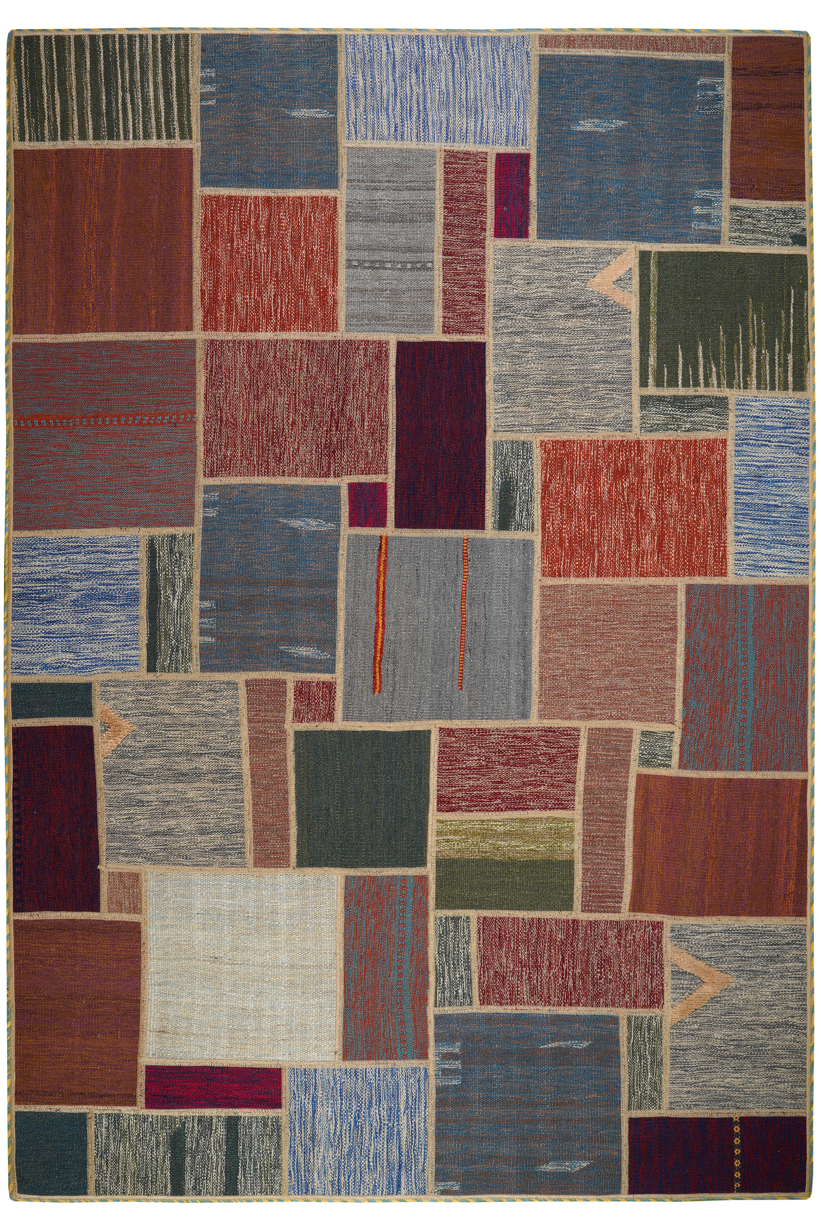 Kelim Tekkeh — Handgefertigt, 242x166 cm, Bunt, 100% Virgin Wool | Main view