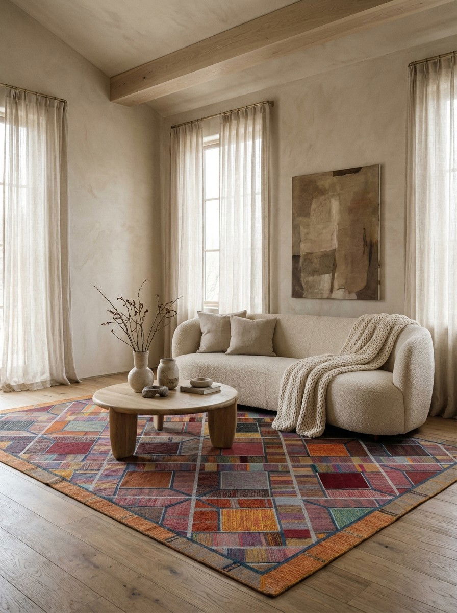 Kelim Tekkeh — Handgefertigt, 241x177 cm, Bunt, 100% Virgin Wool | Detail view