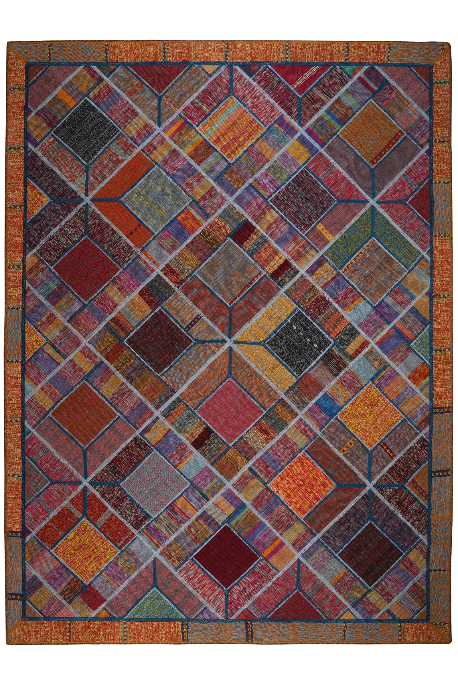 Kelim Tekkeh — Handgefertigt, 241x177 cm, Bunt, 100% Virgin Wool | Main view