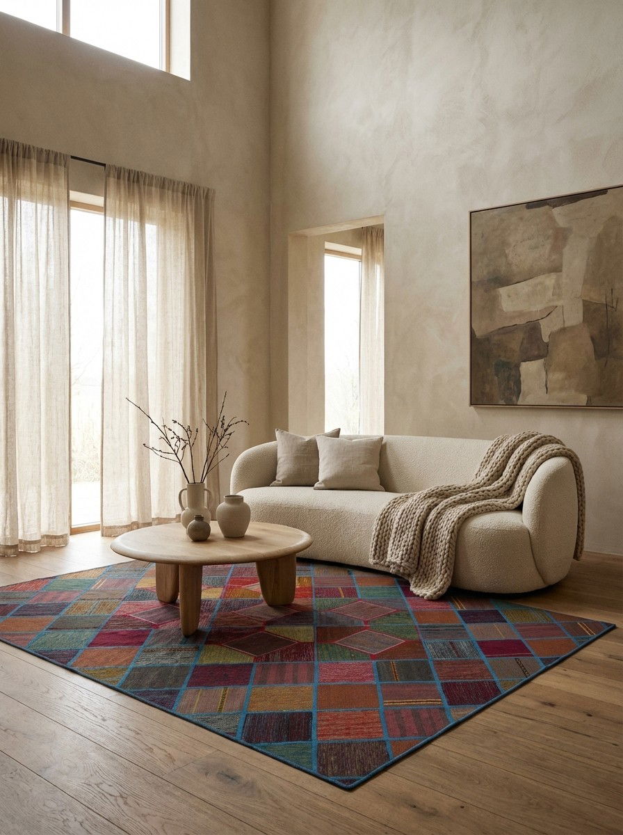 Kelim Tekkeh — Handgefertigt, 241x169 cm, Bunt, 100% Virgin Wool | Detail view