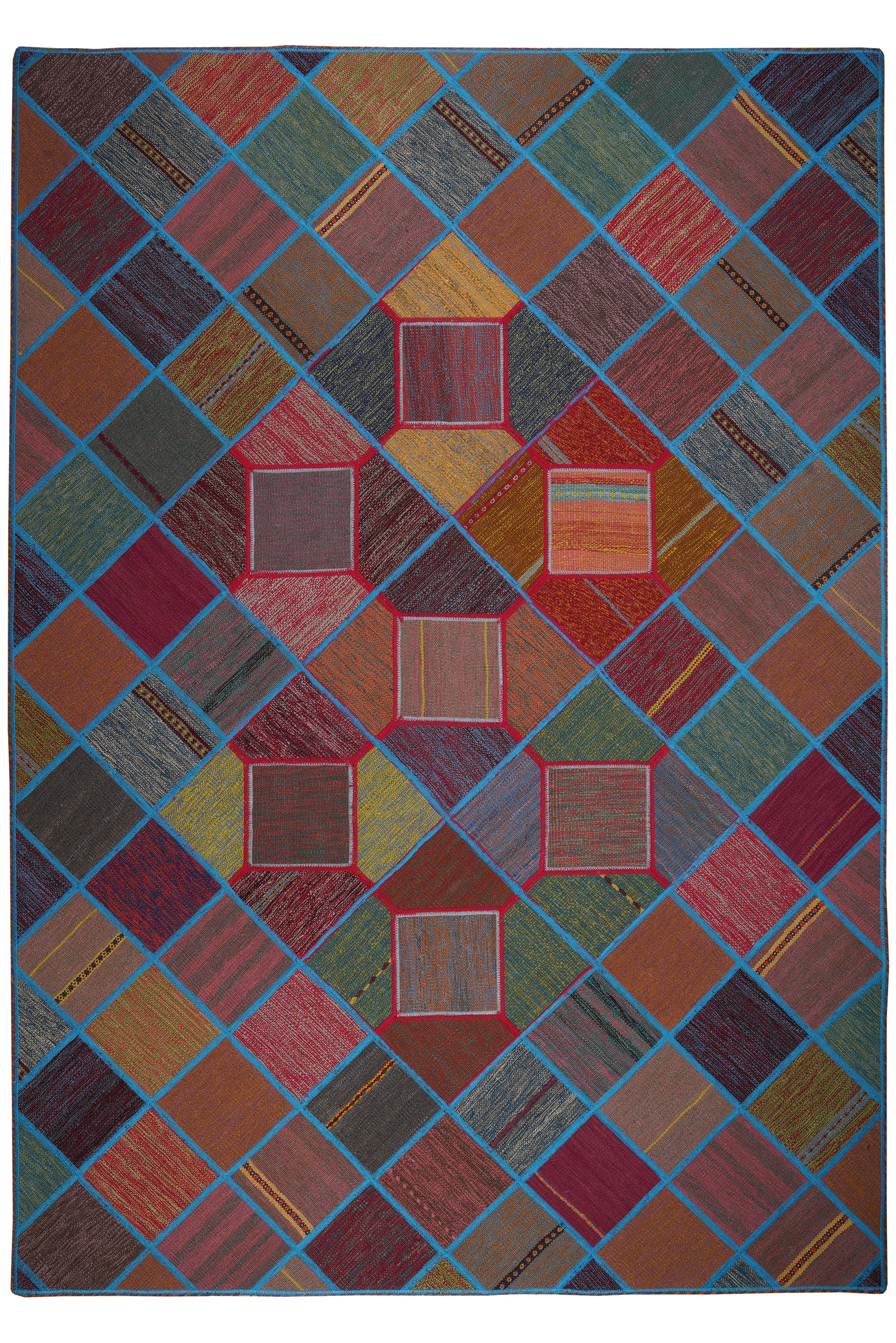 Kelim Tekkeh — Handgefertigt, 241x169 cm, Bunt, 100% Virgin Wool | Main view