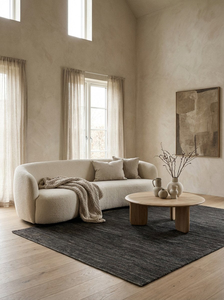 Gabbeh — Handgefertigt, 190x146 cm, Braun, 100% Virgin Wool | Detail view