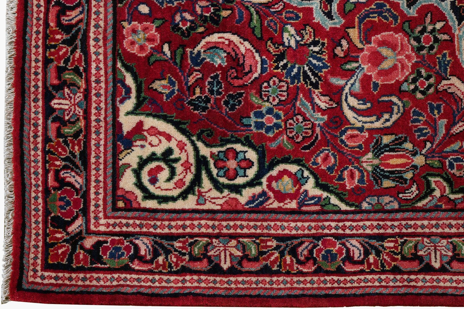 Mahal — Hand-knotted, 131x215 cm, Red, 100% Virgin Wool | View 3