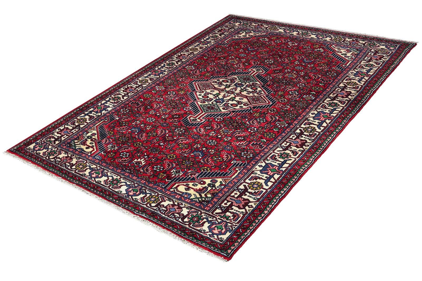 Assadabad — Hand-knotted, 122x192 cm, Red, 100% Virgin Wool | View 5