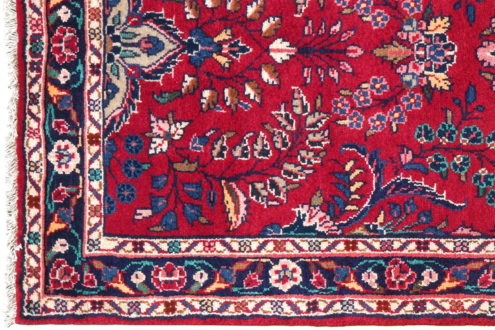 Dardjazin — Hand-knotted, 87x229 cm, Red, 100% Virgin Wool | View 3