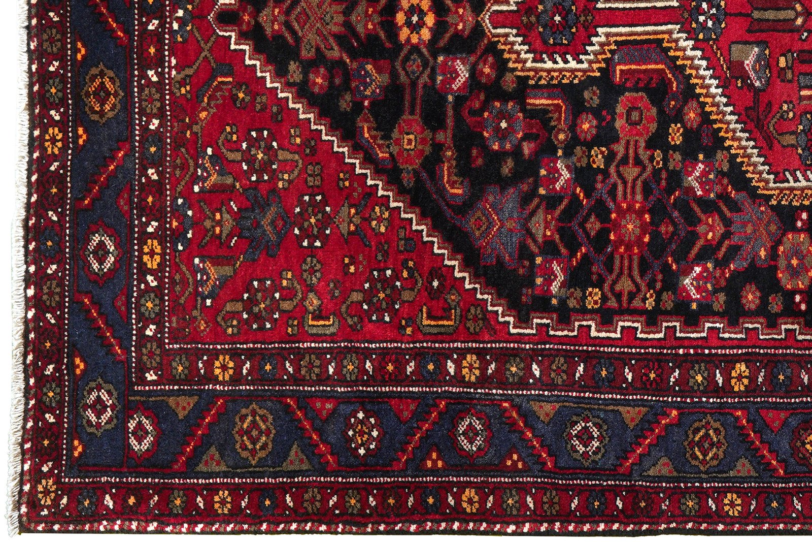 Khamseh — Hand-knotted, 140x234 cm, Blue, 100% Virgin Wool | View 3
