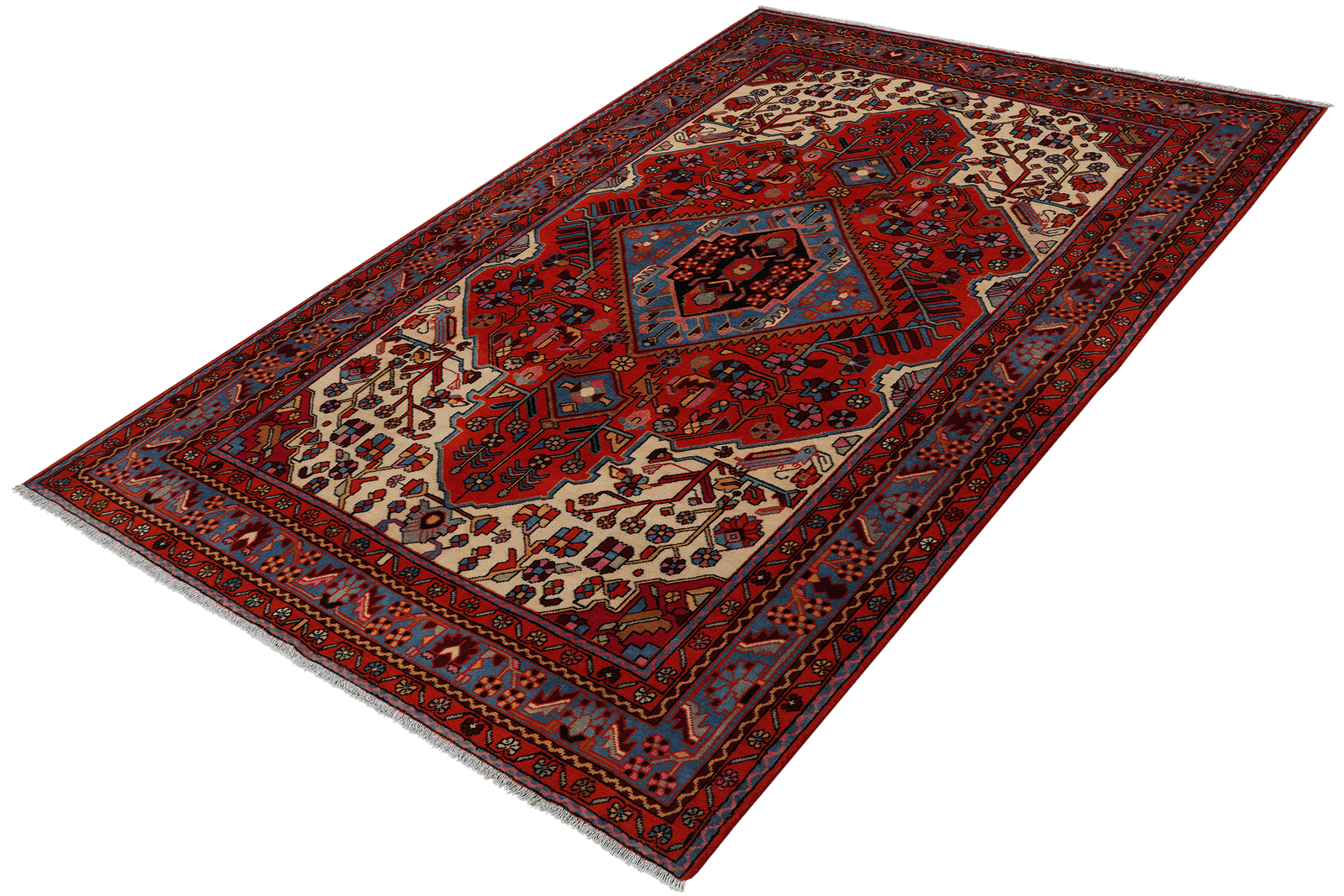 Nahavand — Hand-knotted, 160x244 cm, Red, 100% Virgin Wool | View 5