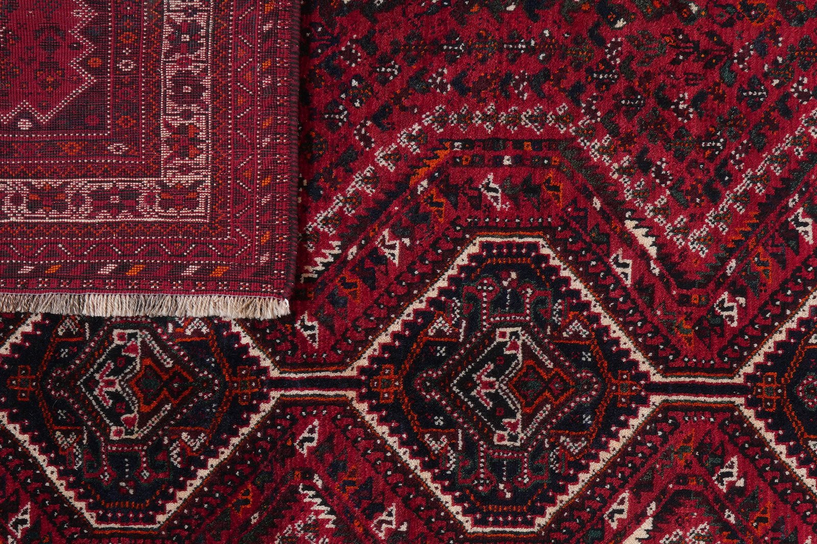Shiraz — Hand-knotted, 214x304 cm, Red, 100% Virgin Wool | View 7