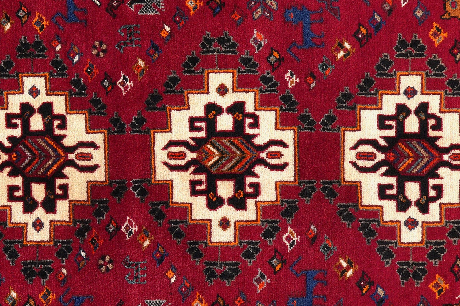 Gashgai — Hand-knotted, 168x266 cm, Red, 100% Virgin Wool | View 6
