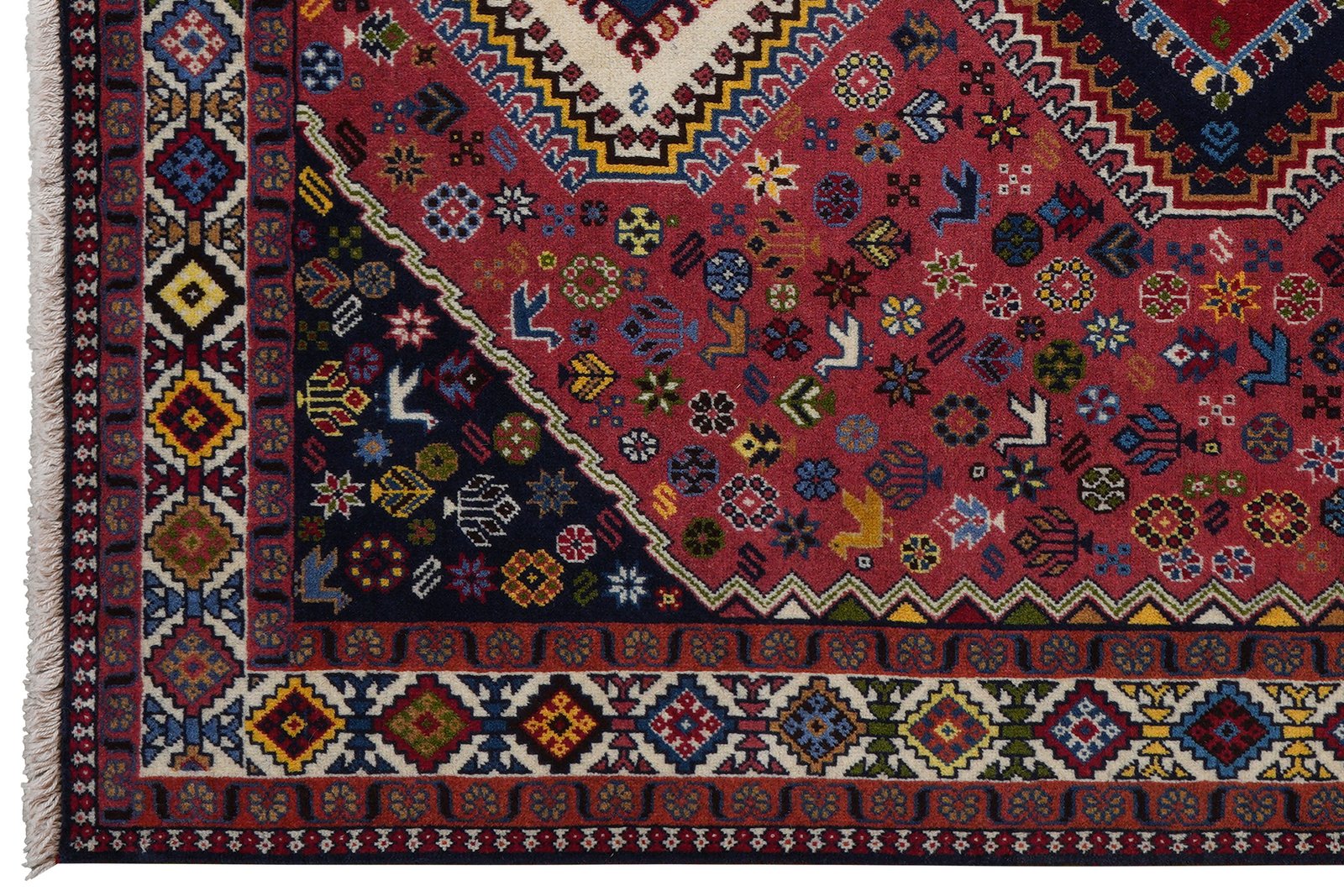 Yalameh — Hand-knotted, 152x196 cm, Red, 100% Virgin Wool | View 3