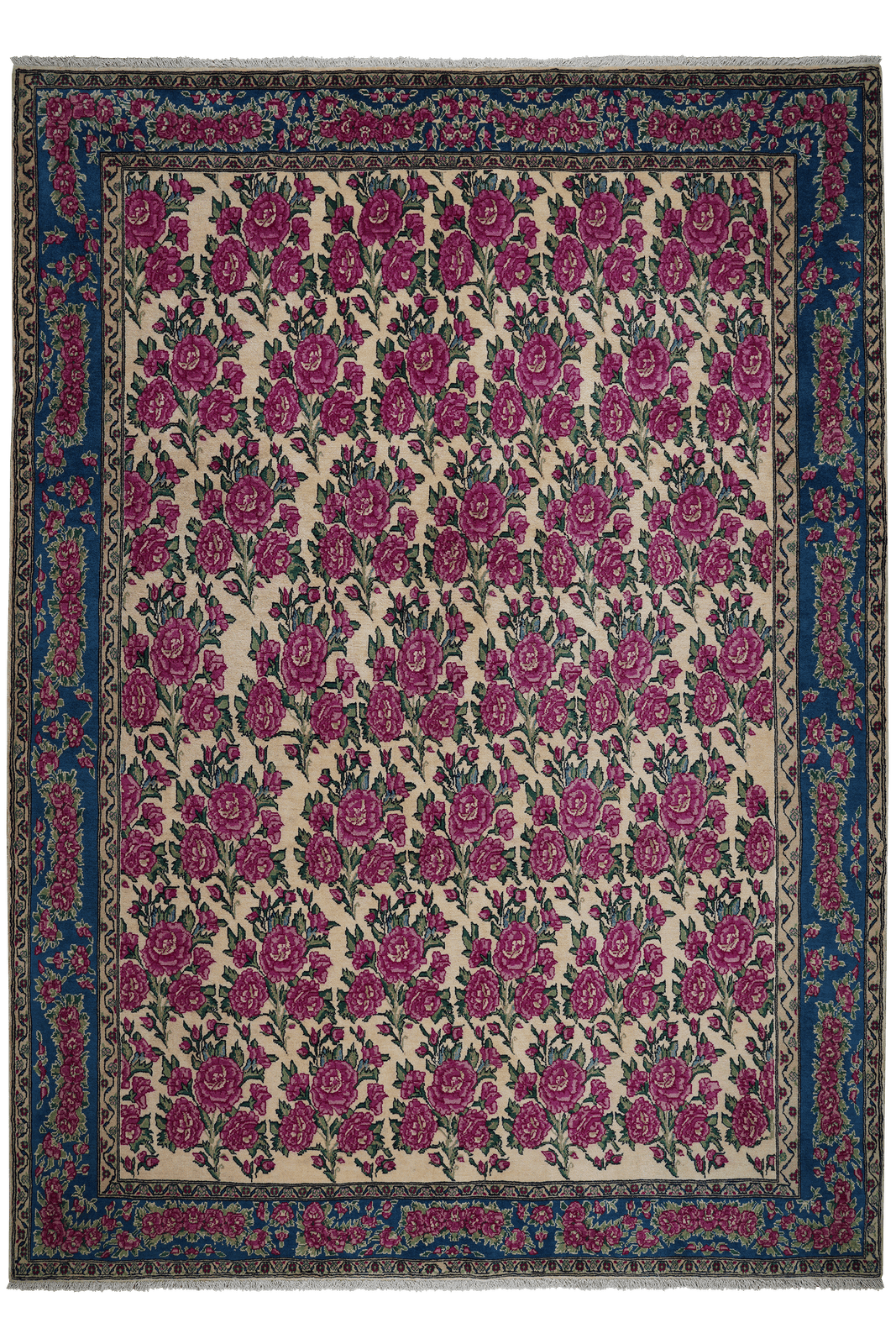 Kirman — Hand-knotted, 210x291 cm, Beige, 100% Virgin Wool | Main view