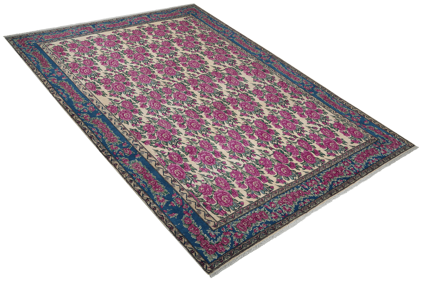 Kirman — Hand-knotted, 210x291 cm, Beige, 100% Virgin Wool | View 4