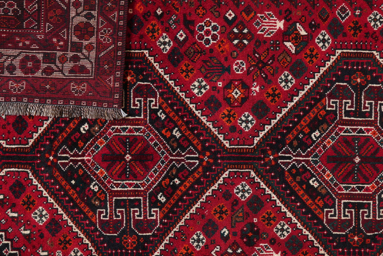 Gashgai — Handgefertigt, 207x166 cm, Beige, 100% Virgin Wool | View 8