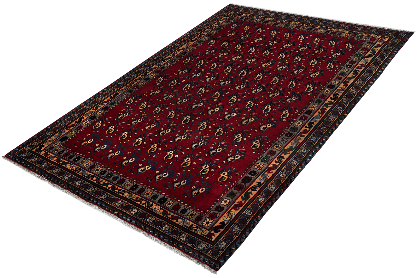 Afshar — Hand-knotted, 198x296 cm, Red, 100% Virgin Wool | View 5
