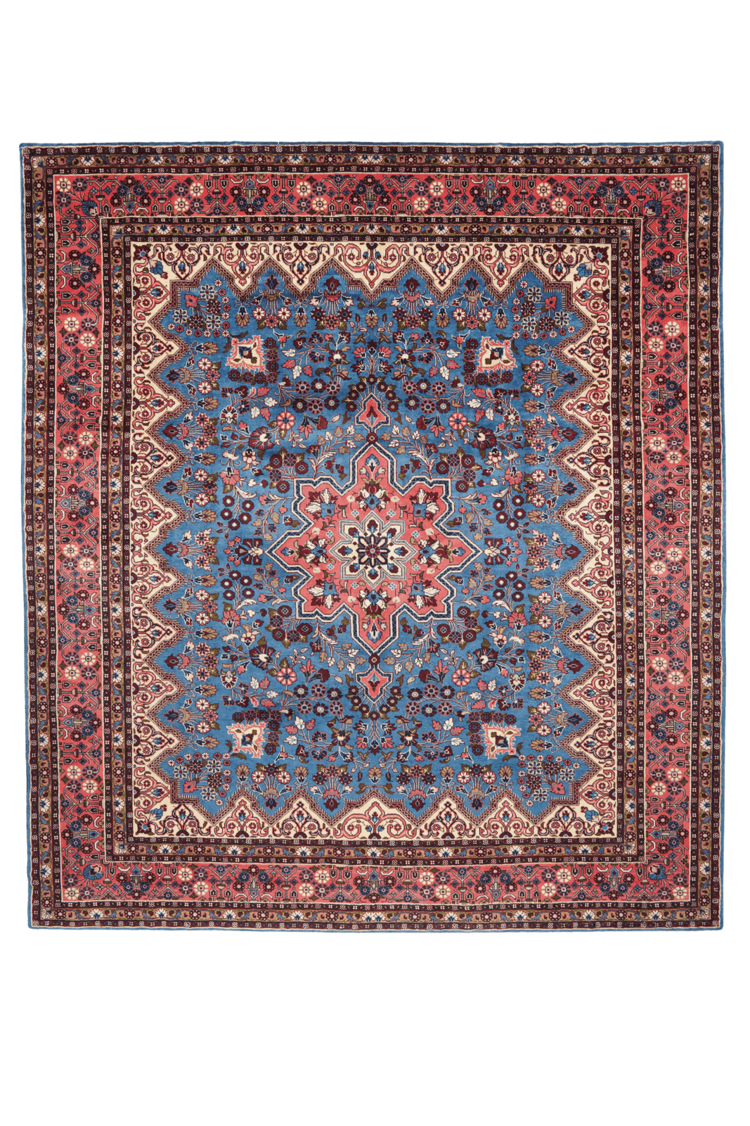 Mehreban — Hand-knotted, 257x289 cm, Blue, 100% Virgin Wool | Main view