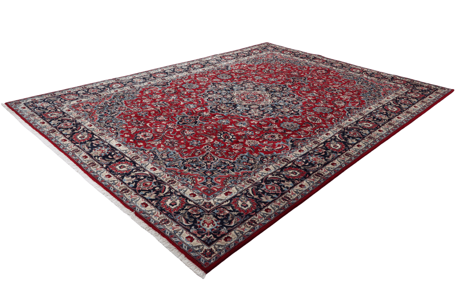 Mashad — Hand-knotted, 247x338 cm, Red, 100% Virgin Wool | View 6