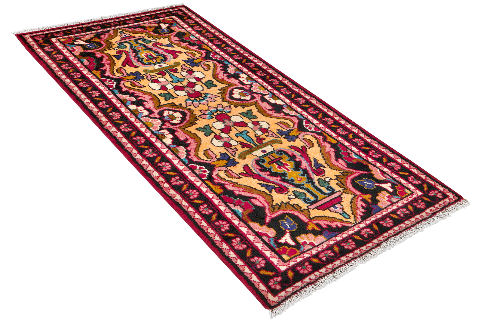 Lilian — Hand-knotted, 65x129 cm, Orange, 100% Virgin Wool | View 4