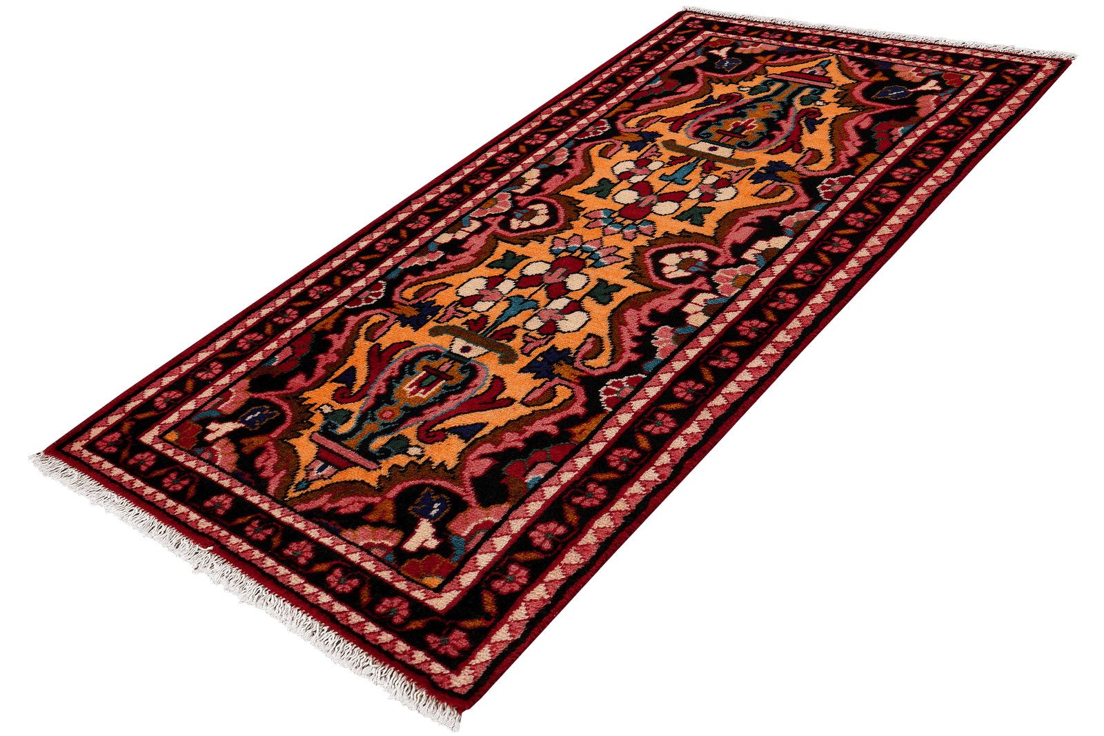 Lilian — Hand-knotted, 65x129 cm, Orange, 100% Virgin Wool | View 5